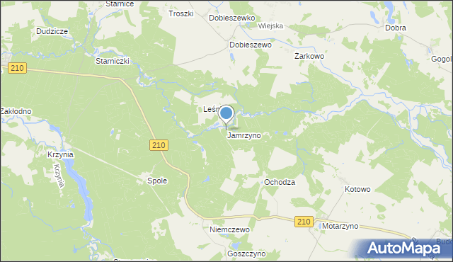 mapa Jamrzyno, Jamrzyno na mapie Targeo